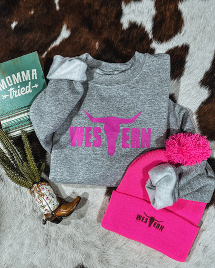 Youth Pink Logo Crew