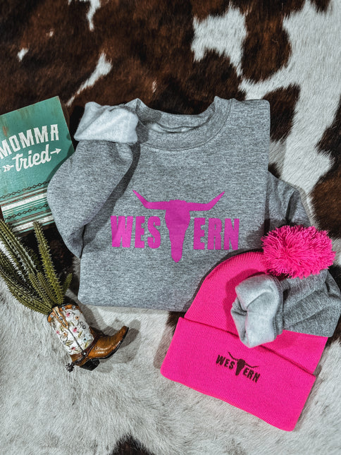 Youth Pink Logo Crew