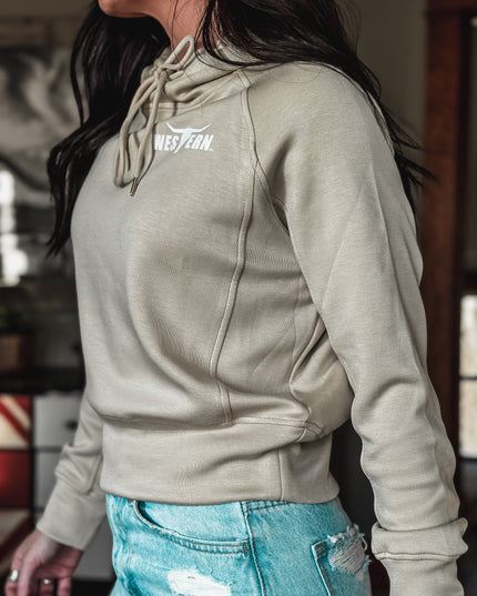 Brand Logo Elevate Athletic Hoodie - Cream