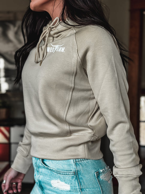 Brand Logo Elevate Athletic Hoodie - Cream