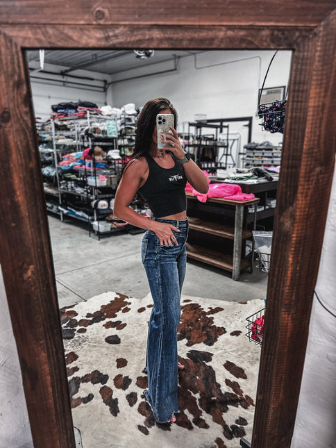 Brand Arizona Crop Tank - Charcoal