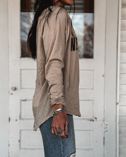 Brand Logo Easy-Go Longsleeve - Desert Brown