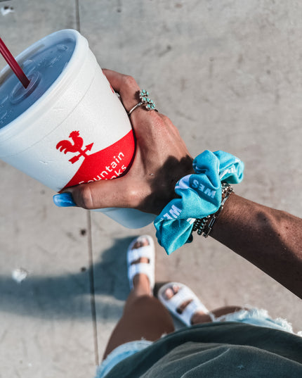 Brand Scrunchie - Turquoise