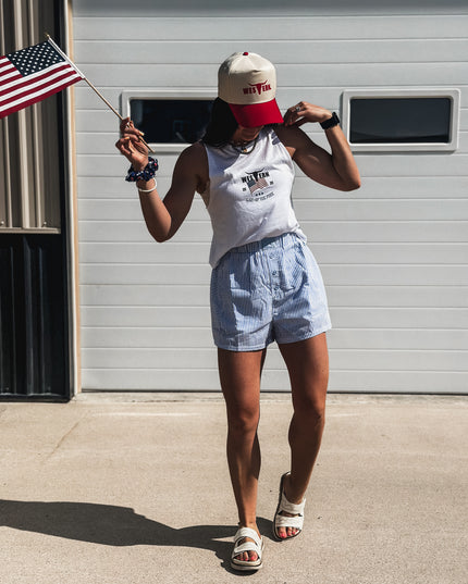 Vintage 4th of July Logo Cropped Tank