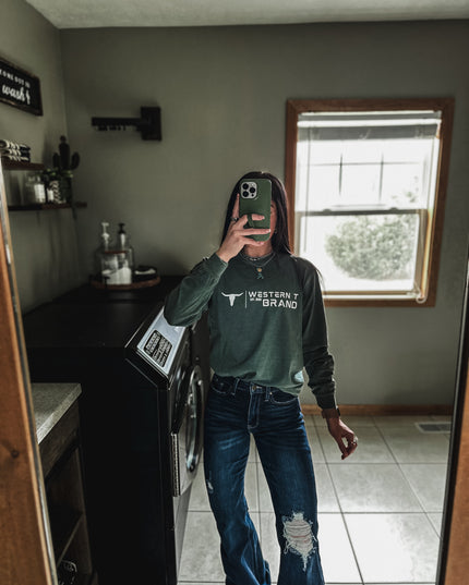 Western T Brand | Logo Longsleeve - Spruce