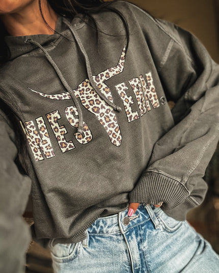 Brand Leopard Logo Deadwood Hoodie