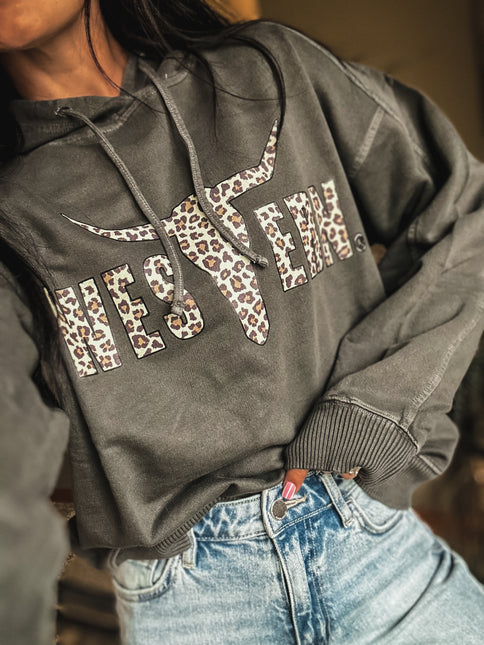 Brand Leopard Logo Deadwood Hoodie