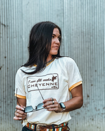 Cheyenne - Mustard Ringer Tee