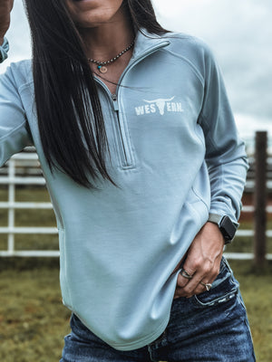 Brand Peak Women's 1/4 Zip -Ice Blue