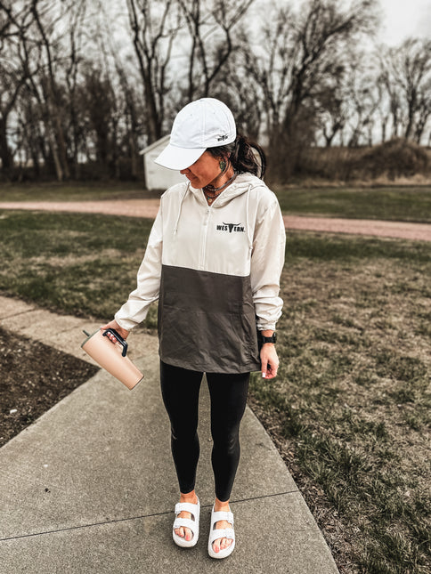 Brand Scuba 1/4 Zip Windbreaker  - Smoke/Coal