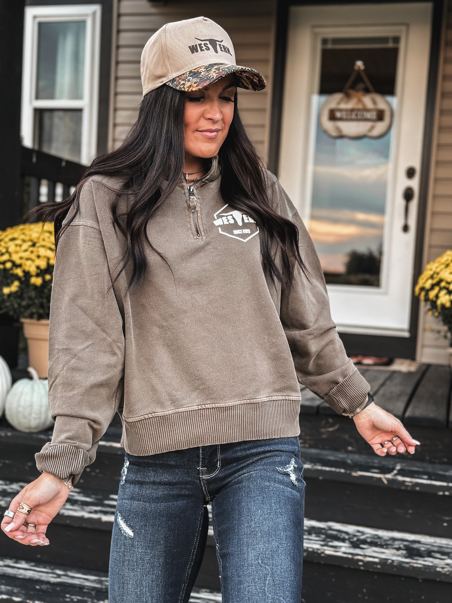 Brand Sammy Pullover 1/4 Zip - Espresso