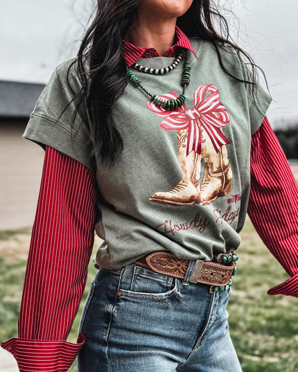 Howdy Holidays Vintage T - Basil