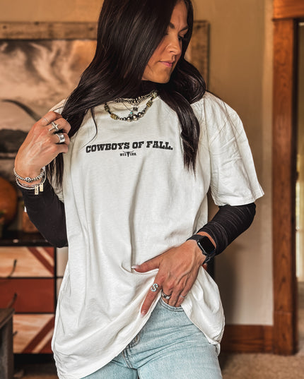 Cowboys of Fall Oversized T -Ivory