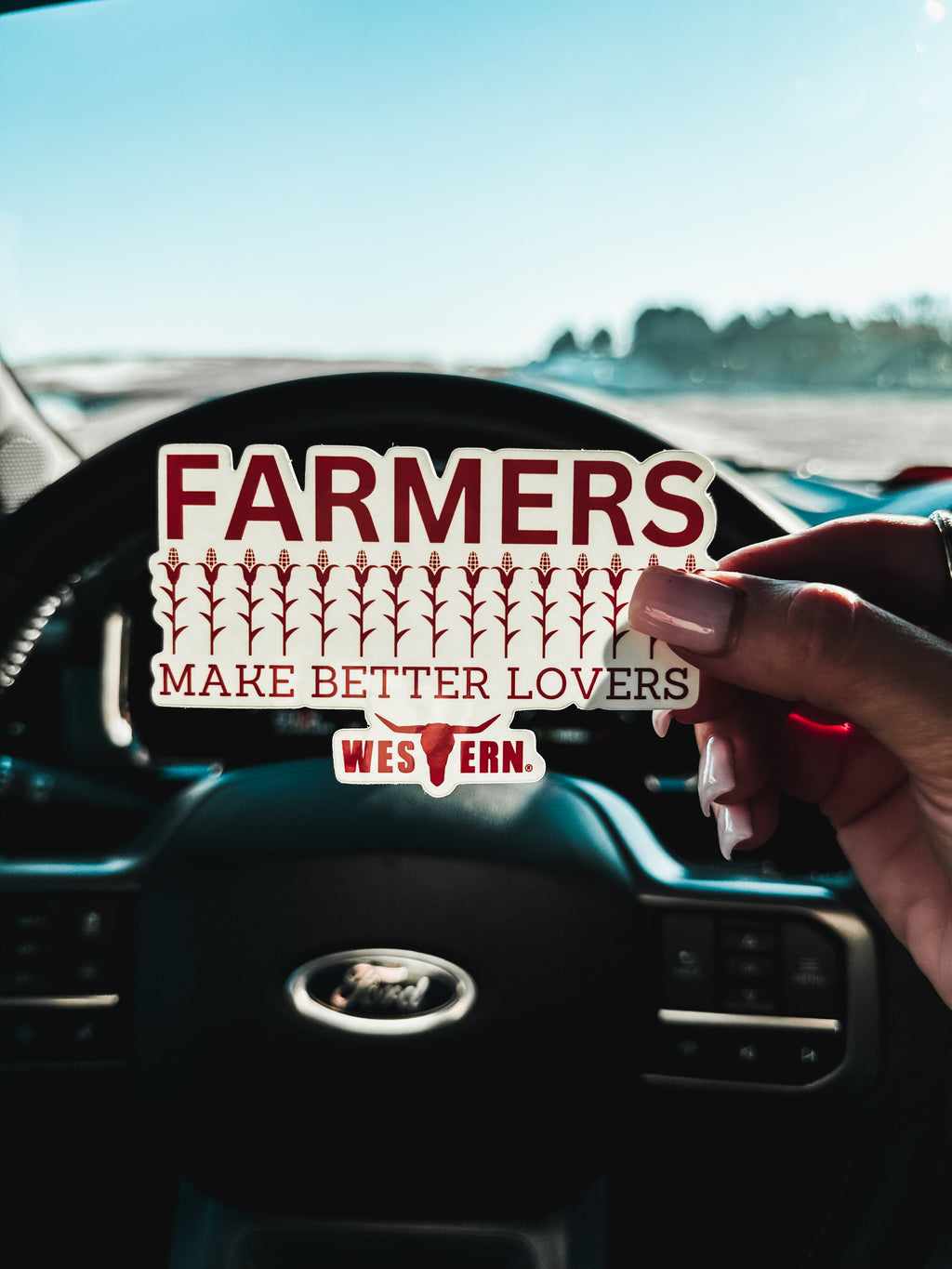 Farmers Make Better Lovers Sticker - Red