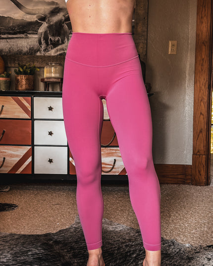 Brand Core Leggings - Pink