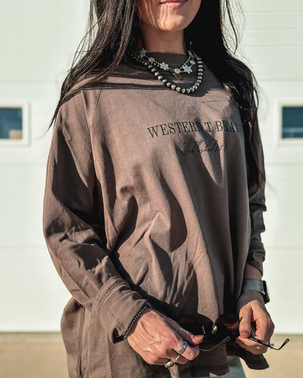 Western T Brand Mockneck Tunic