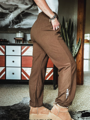 *DOORBUSTER* Brand First Class Fleece Joggers - Brown