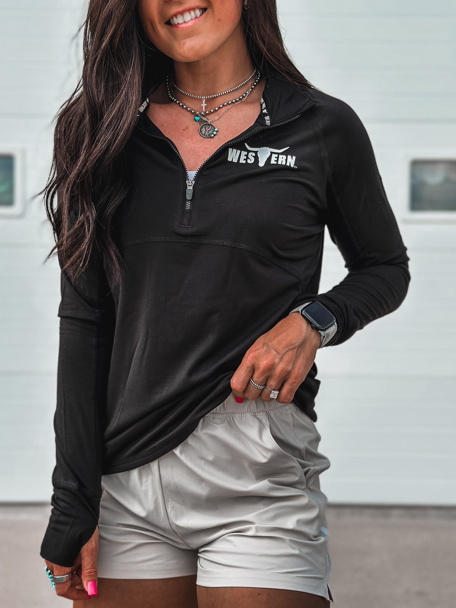 Brand Ladies Golfer 1/4 Zip - Black