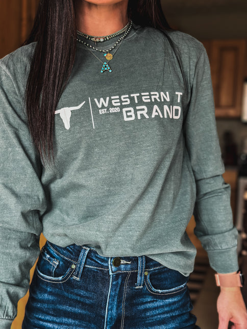 Western T Brand | Logo Longsleeve - Spruce