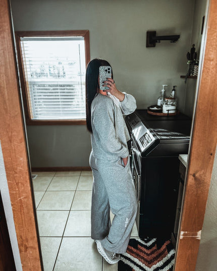 In My Comfies Sweat Set - Heather Grey
