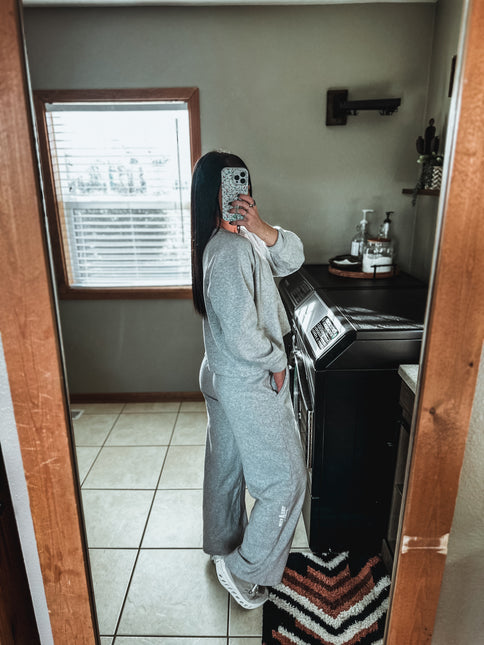 In My Comfies Sweat Set - Heather Grey