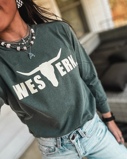 Brand Logo Longsleeve - Spruce/Cream