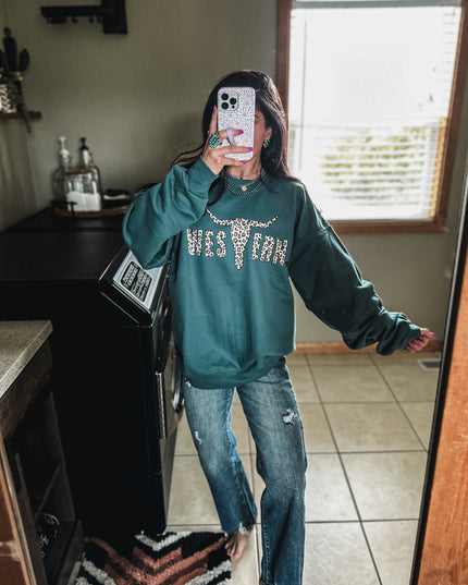 Brand Leopard Logo Crew