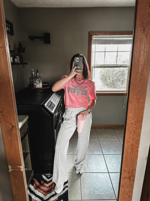 Brand Stride Scuba Wide Pants - Heather Grey