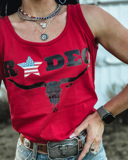 American Rodeo Tank - Red