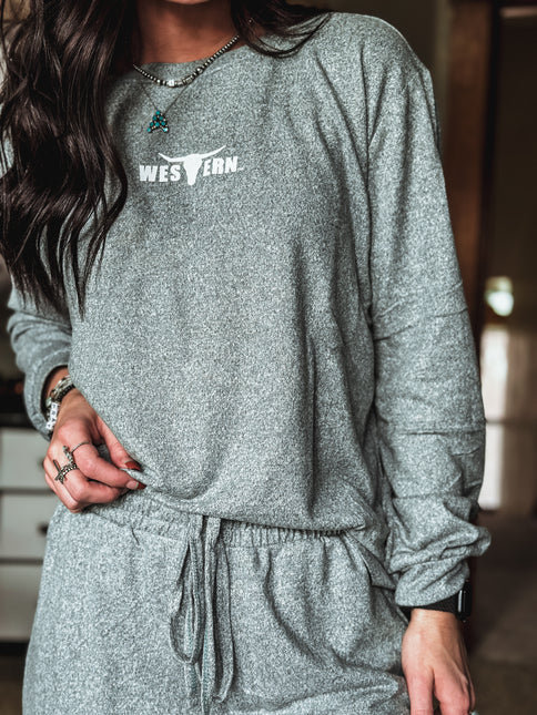 Brand Boulder Lounge Top - Blue Jade