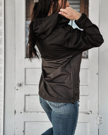 Brand Scuba Windbreaker Full Zip Jacket - Black/Charcoal