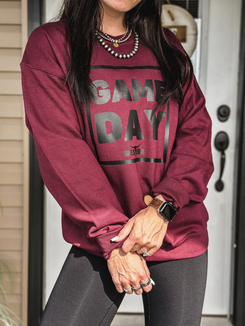 GAME DAY Crew - Maroon
