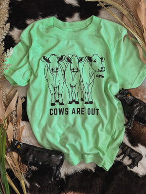 Cows Are Out T Youth - Mint