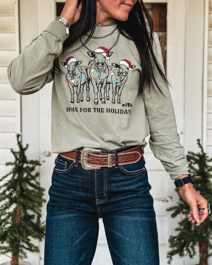 Home for the Holidays Longsleeve - Khaki