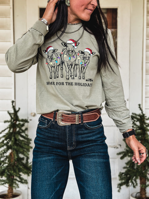 Home for the Holidays Longsleeve - Khaki