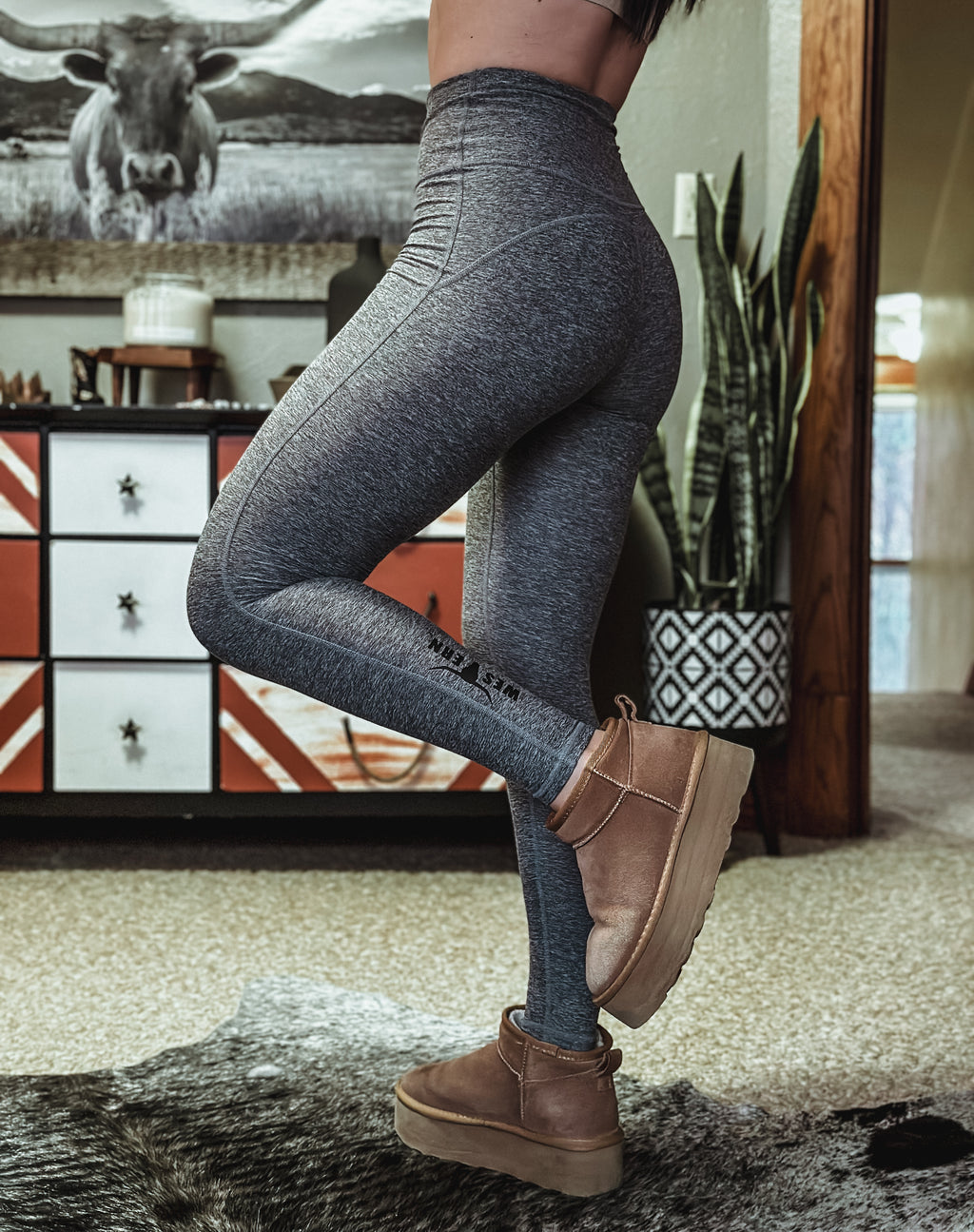 Brand Core Leggings - Graphite Heather