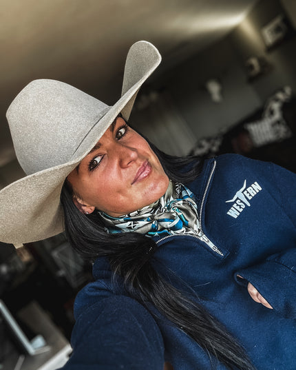 Brand Wild Rag Tan/Blue Aztec