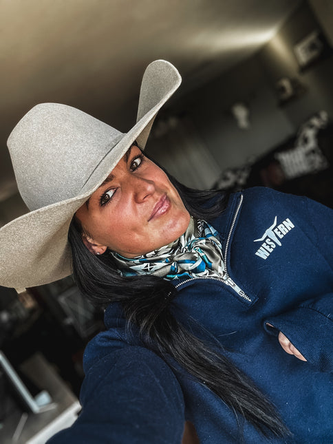 Brand Wild Rag Tan/Blue Aztec