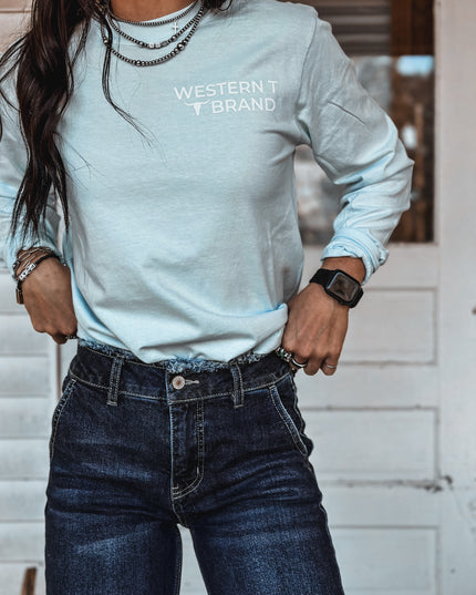 Lettin' It Buck Longsleeve - Ice Blue