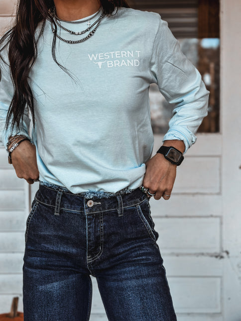 Lettin' It Buck Longsleeve - Ice Blue