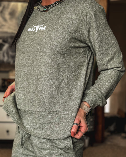 Brand Boulder Lounge Top - Light Olive