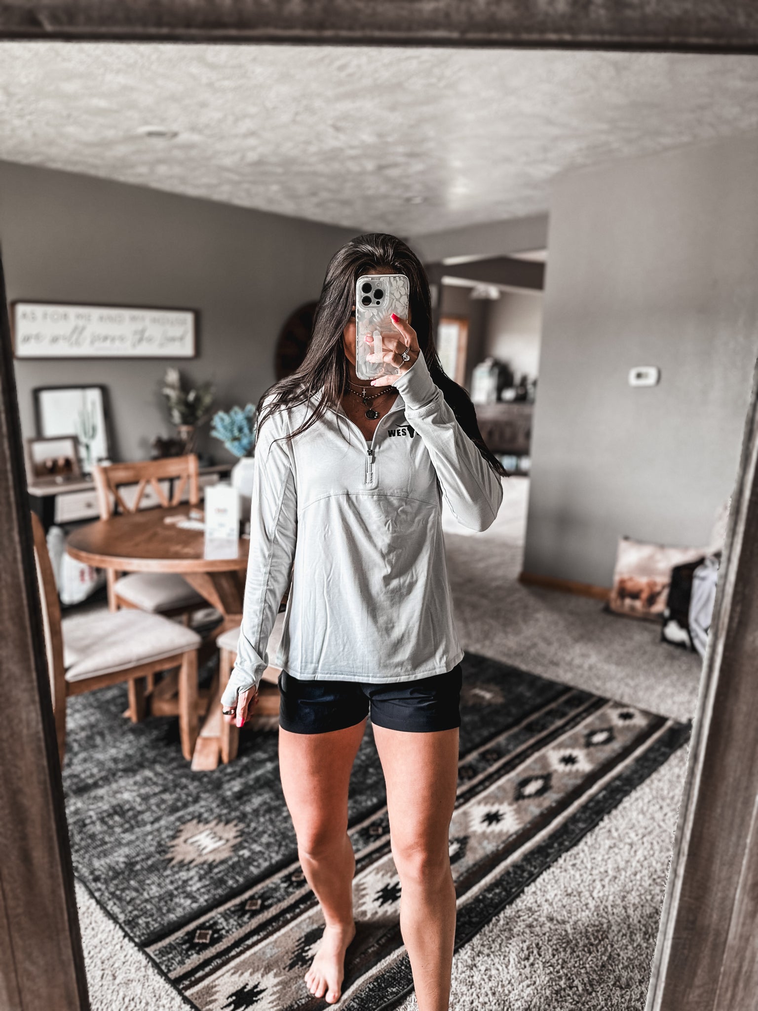 Brand Ladies Golfer 1/4 Zip - Grey