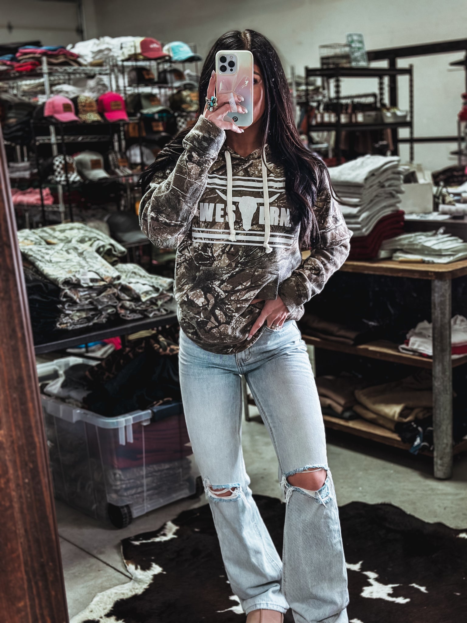 Brand Hoodie Backwoods Camo