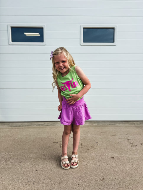 Brand Hot Pink Logo Kids Tank