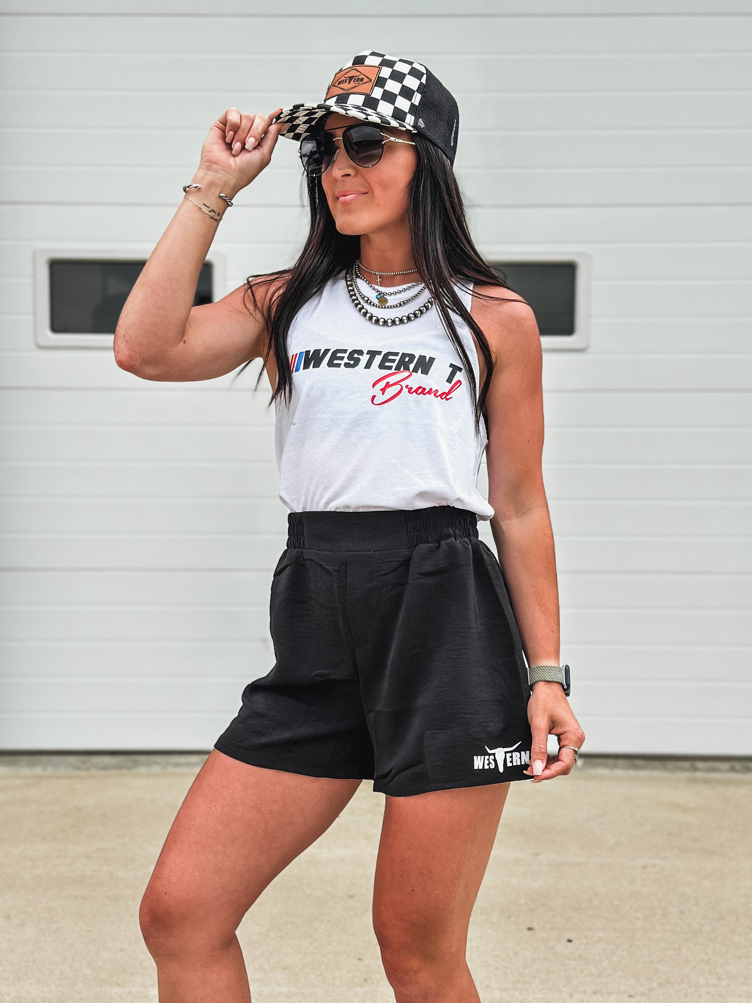 WTB Race Day Cropped Tank - White