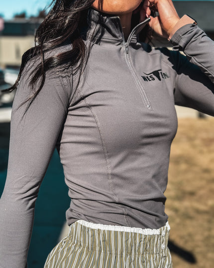 Brand Intensity 1/4 Zip - Gunmetal