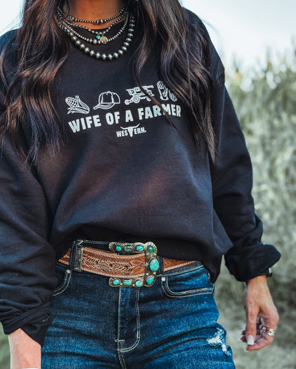 Wife of a Farmer Crew - Black