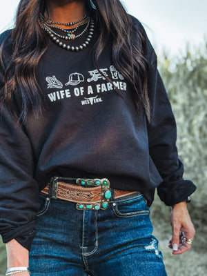 Wife of a Farmer Crew - Black