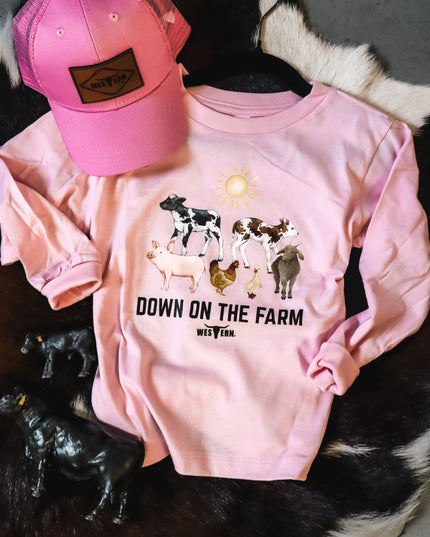 Down on the Farm Longsleeve T - Light Pink