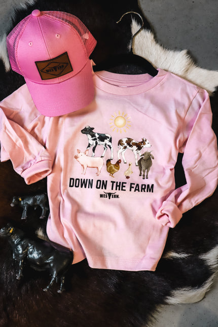 Down on the Farm Longsleeve T - Light Pink